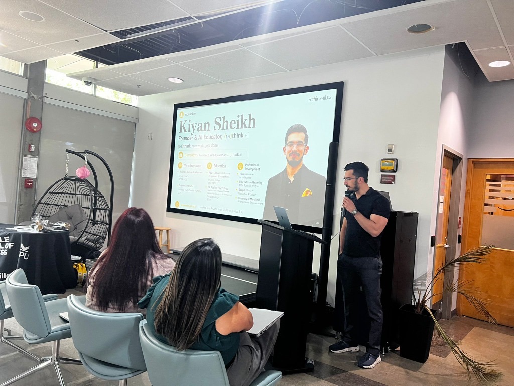 Kiyan Sheikh presenting to KPU HR Club