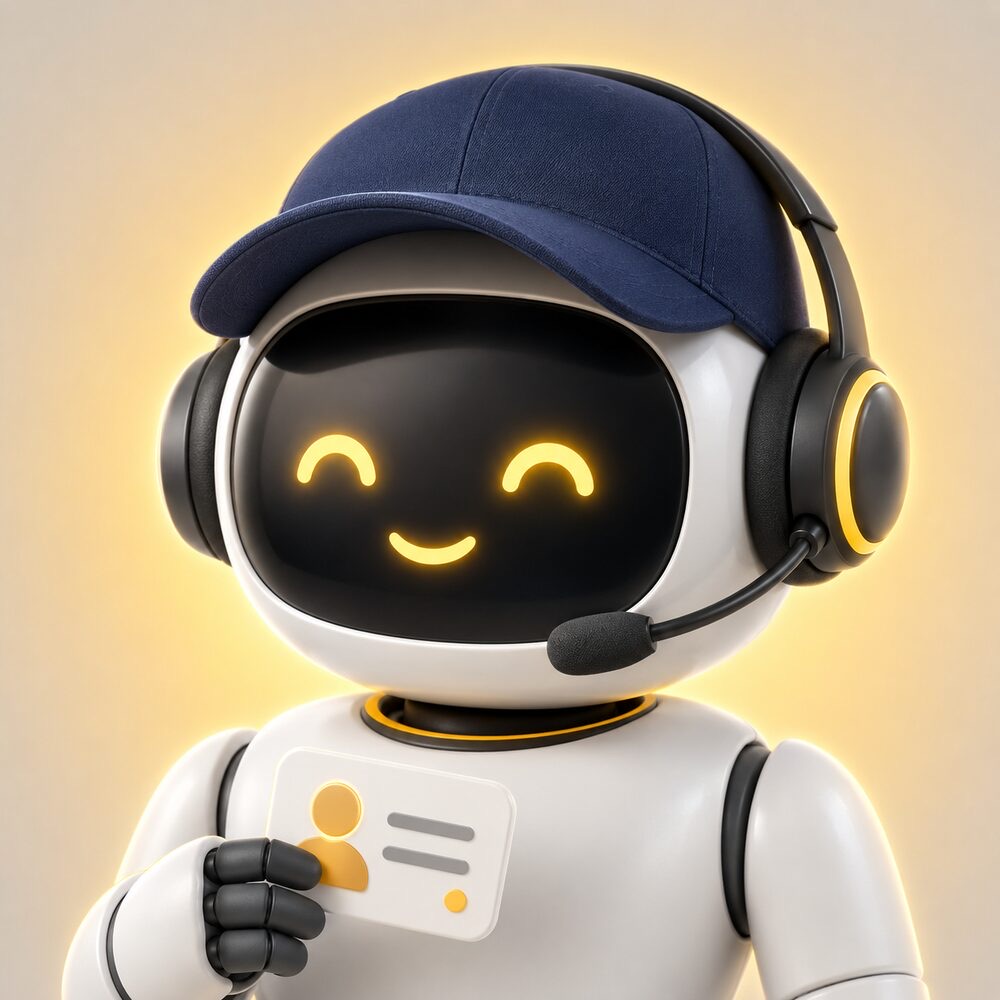 Friendly robot supporting the Never Miss a Lead workflow